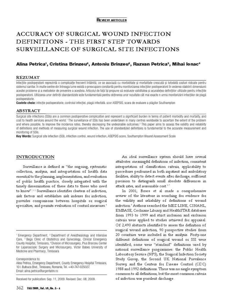 How To Assess Surgical Site Infection | PDF | Surgery | Wound