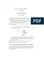 Basic Probability Theory: 1 Problems From The Previous Lecture