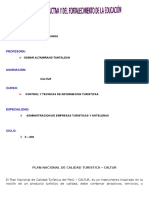 CALTUR: Plan Nacional de Calidad Turística