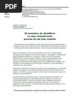 26 Maneiras de Identificar Se Uma Comunicação Provém de Um Bom Espírito