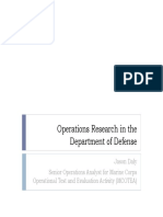 Operations Research in The Department of Defense