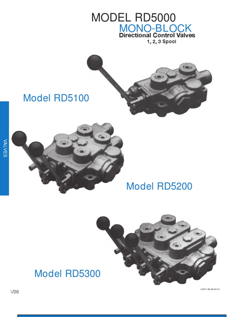 RD5000 Monoblock Valve Specifications | PDF | Valve | Pump