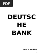 Deutsc HE Bank: Central Banking