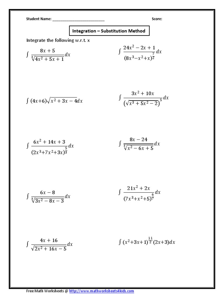 Substitution method 1 pdf