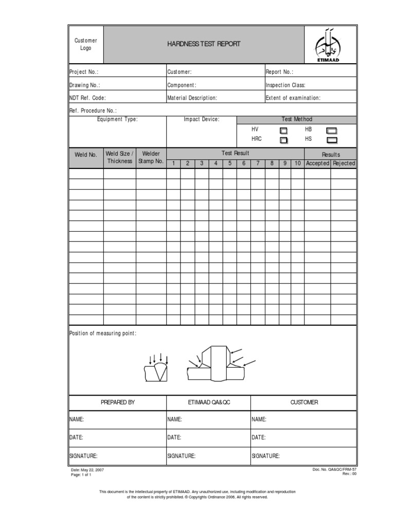 HardnessTest Examination Report PDF