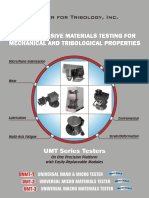 Comprehensive Materials Testing For Mechanical and Tribological Properties Comprehensive Materials Testing For Mechanical and Tribological Properties