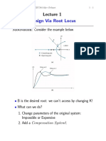 Design Via Root Locus: Motivation: Consider The Example Below