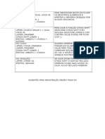 Configuração de registros e memórias de órgão