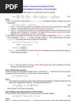 Chapter 8: Introduction To Systems Control: 8.1 System Stability From Pole-Zero Locations (S-Domain)