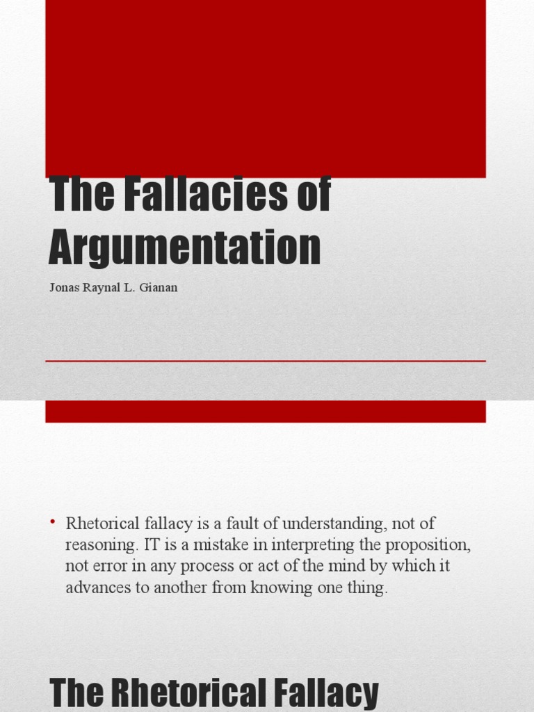 The Fallacies of Argumentation | PDF | Fallacy | Propositional Attitudes