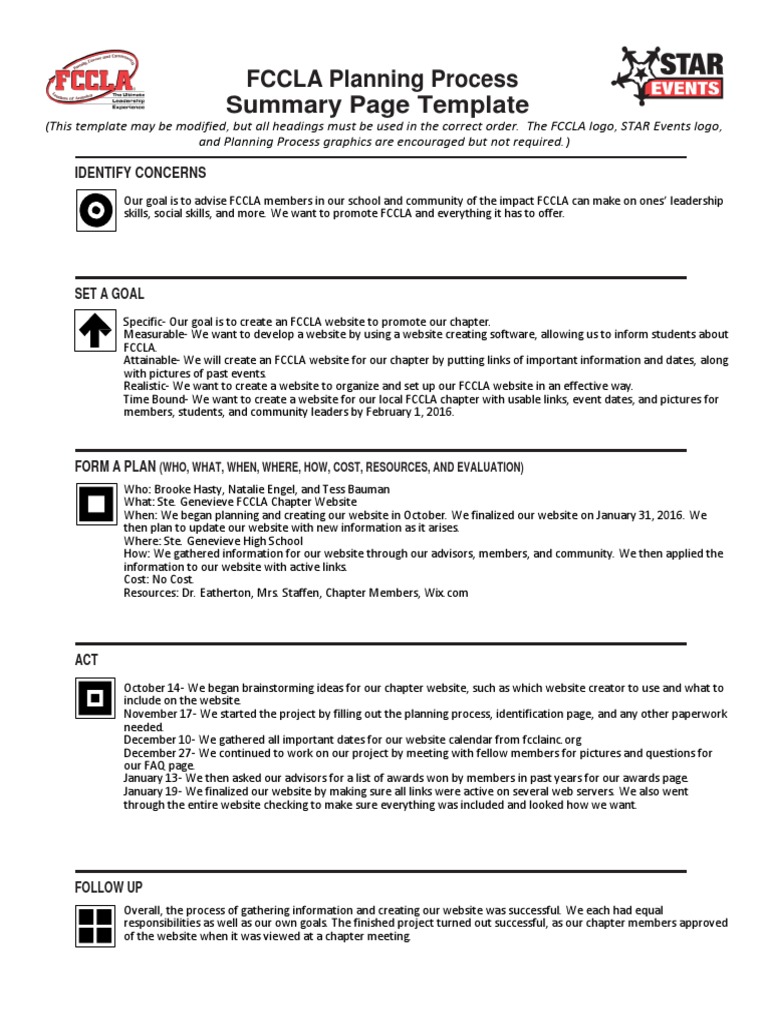 planning process | Websites | Cognition