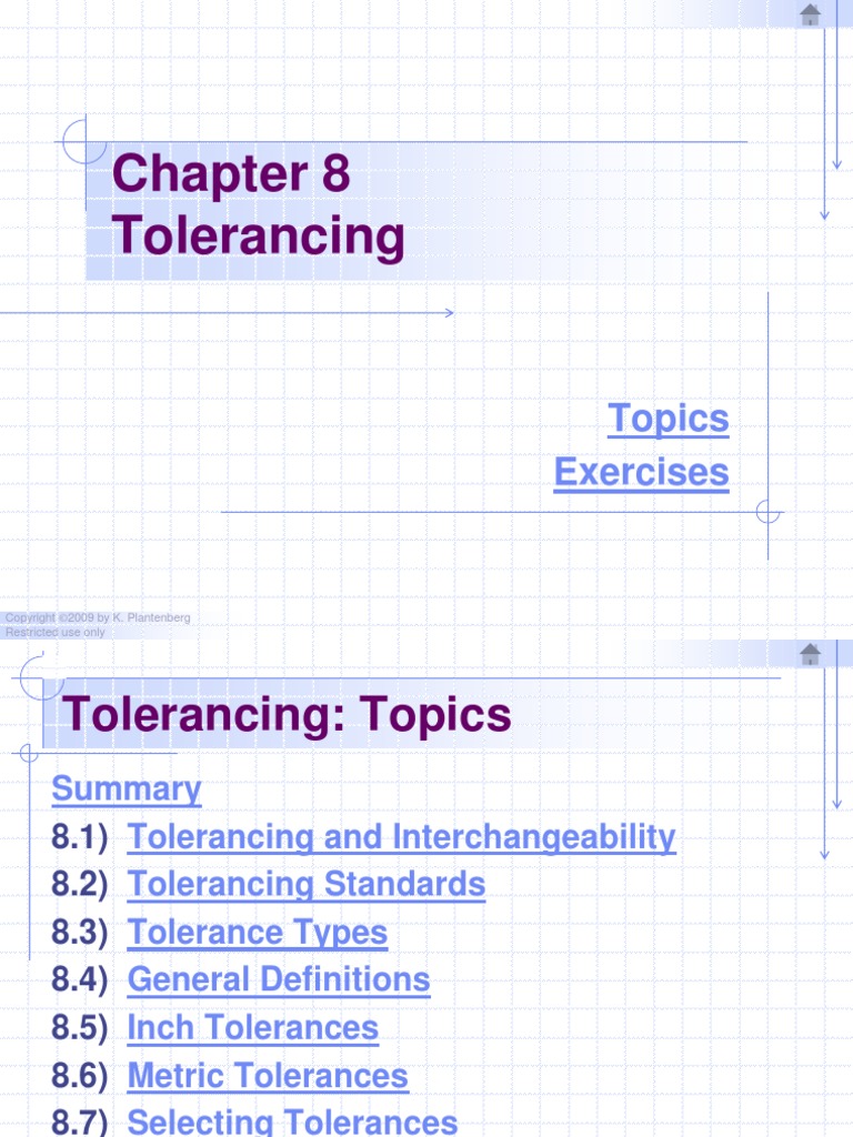 Tolerancing - Chapter 8 | PDF | Engineering Tolerance | Mechanical ...