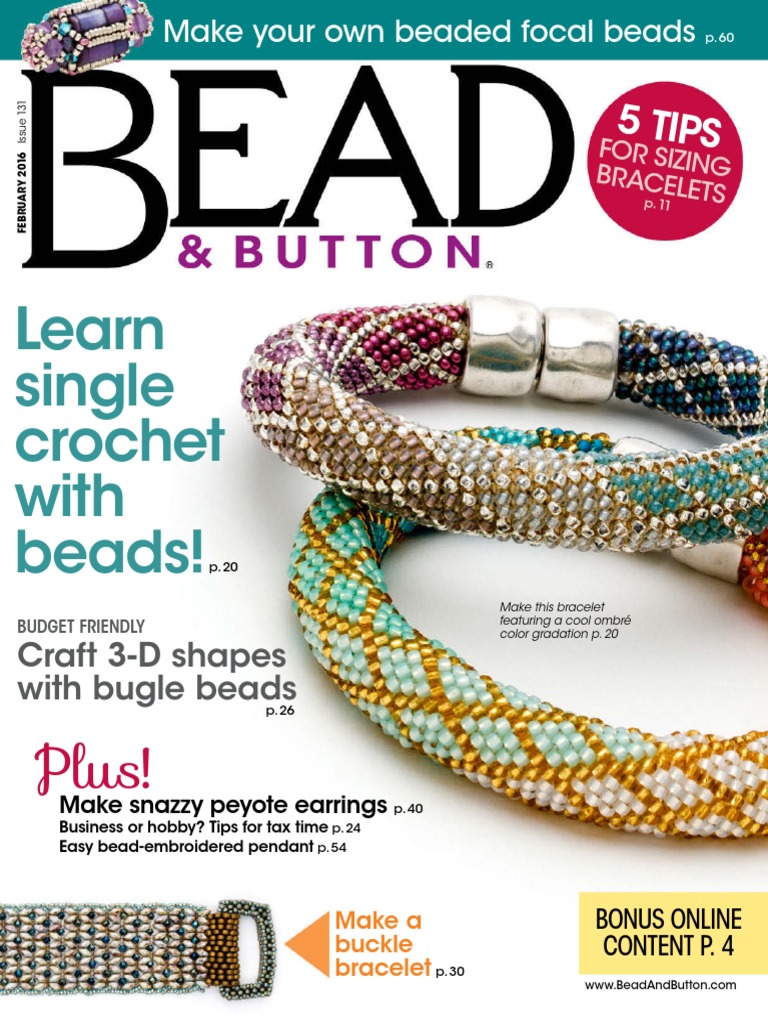 Bead & Button - February 2016 PDF, PDF, Beadwork