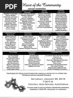2016 Heart of the Community award nominees
