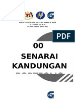 00 Senarai Kandungan Portfolio: Institut Pendidikan Guru Kampus Ipoh 31150 Hulu Kinta Perak Darul Ridzuan