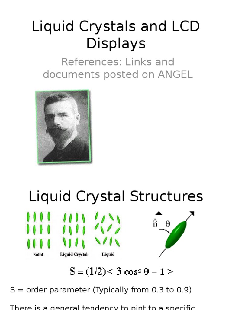 Liquid Crystals and LCD Displays: References: Links and Documents ...