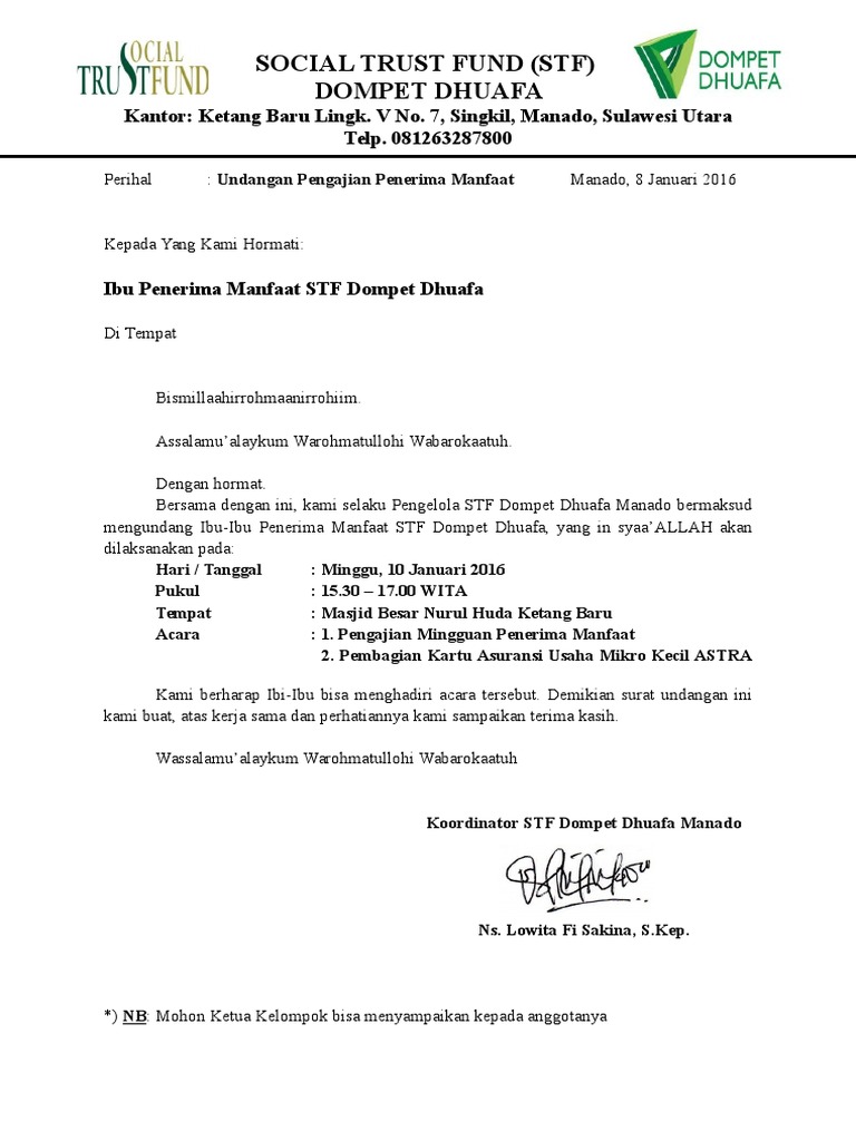 1020+ Contoh Undangan Pengajian Di Kantor HD