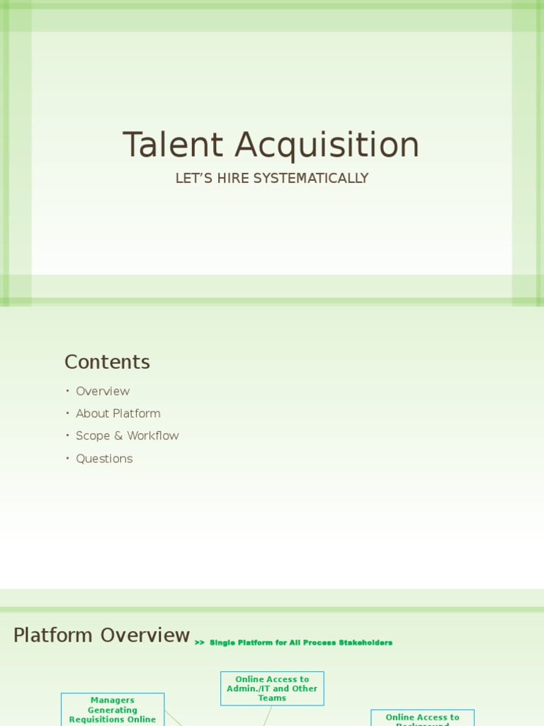 Streamlined Talent Acquisition System | PDF | Business
