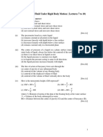 Fluid Statics and Rigid Body Motion (Lectures 7-10