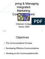 Designing & Managing Integrated Marketing Communications: Otterbein College Winter 2000