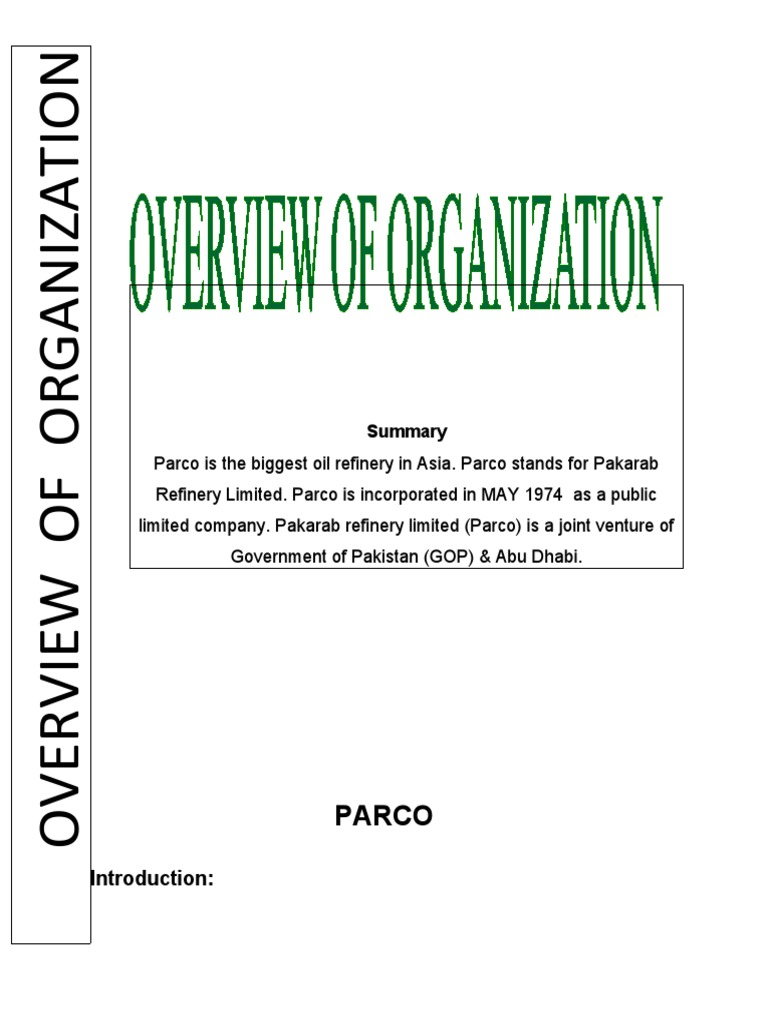 PARCO: Leading Energy Company Overview | PDF | Performance Appraisal ...