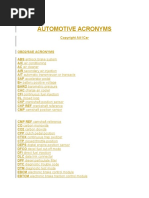 Automotive Acronyms