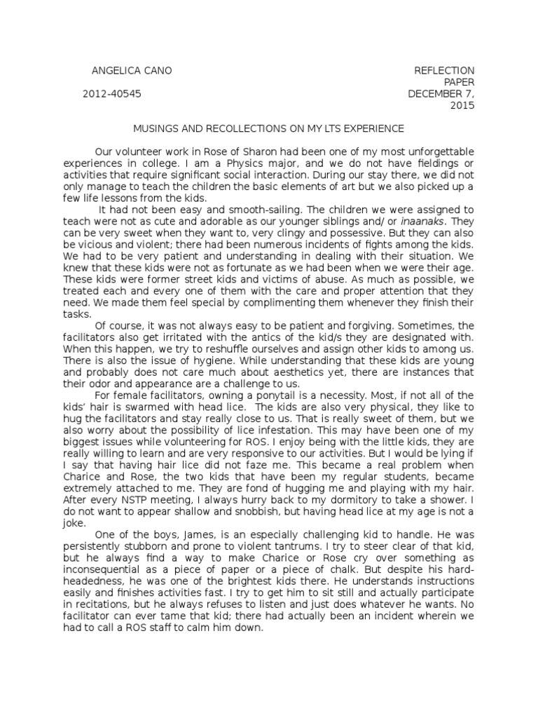 Cwts reflection essay image