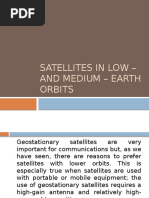 Satellites in Low - and Medium - Earth Orbits