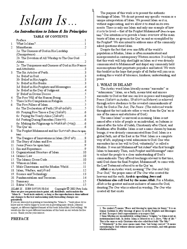 Islam Is by Pete Seda PDF Prophets And Messengers In Islam