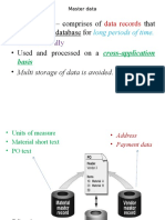Master Data - Comprises of That Are Stored in Database For