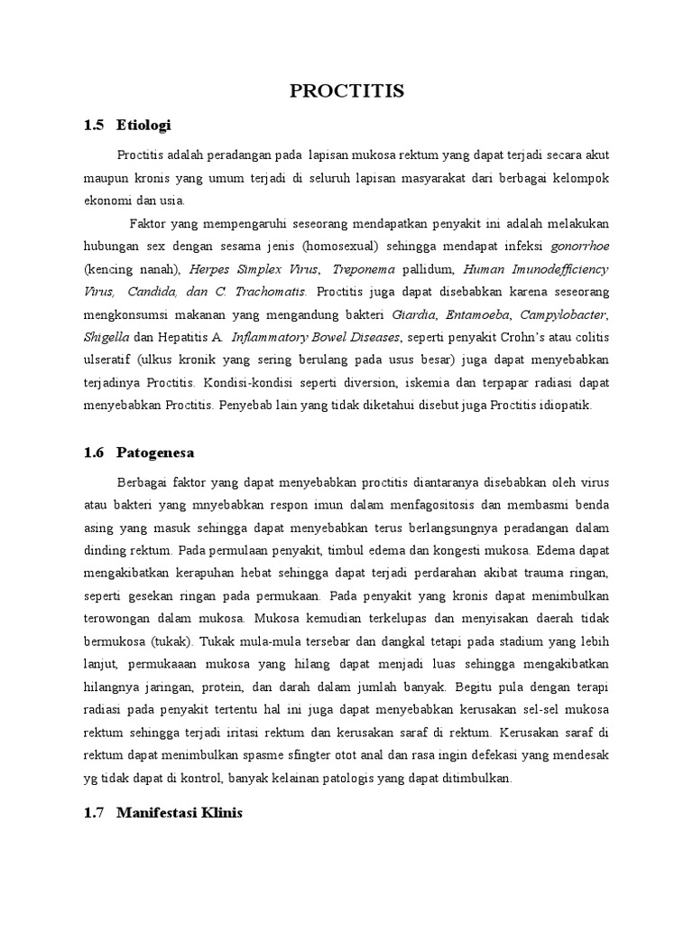 Hemorroid Proctitis Fistula Ani | PDF
