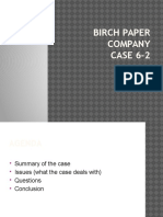 Birch Paper Company- Managerial