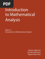 Introduction To Mathematical Analysis