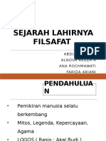 Sejarah Lahirnya Filsafat - Ok