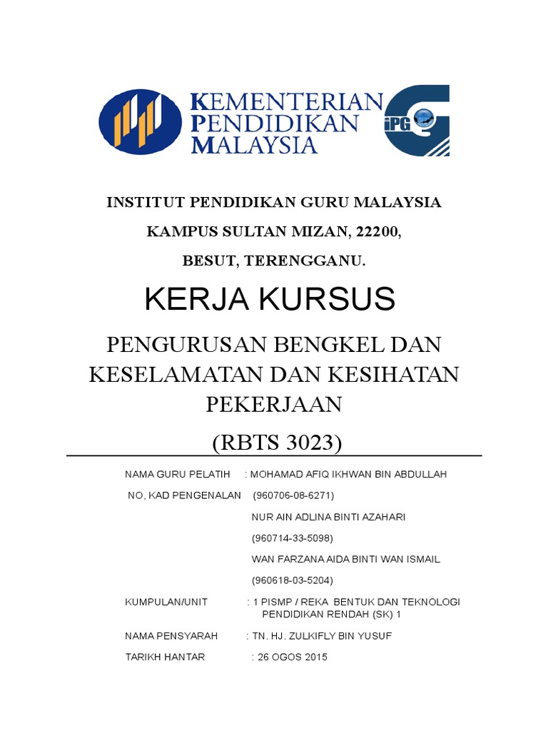 Modul Organisasi Dan Pengurusan Bengkel