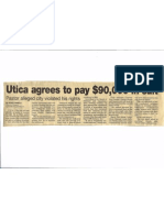 12/5/2006, Utica OD, Utica Agrees To Pay $90,000 in Suit