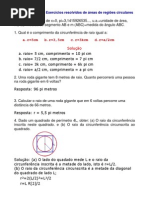 Matemática - Exercícios Resolvidos - Geometria Áreas II