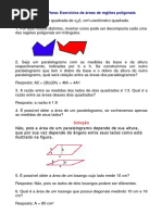 Matemática - Exercícios Resolvidos - Geometria Áreas I
