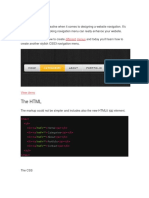 The HTML: Different Menus