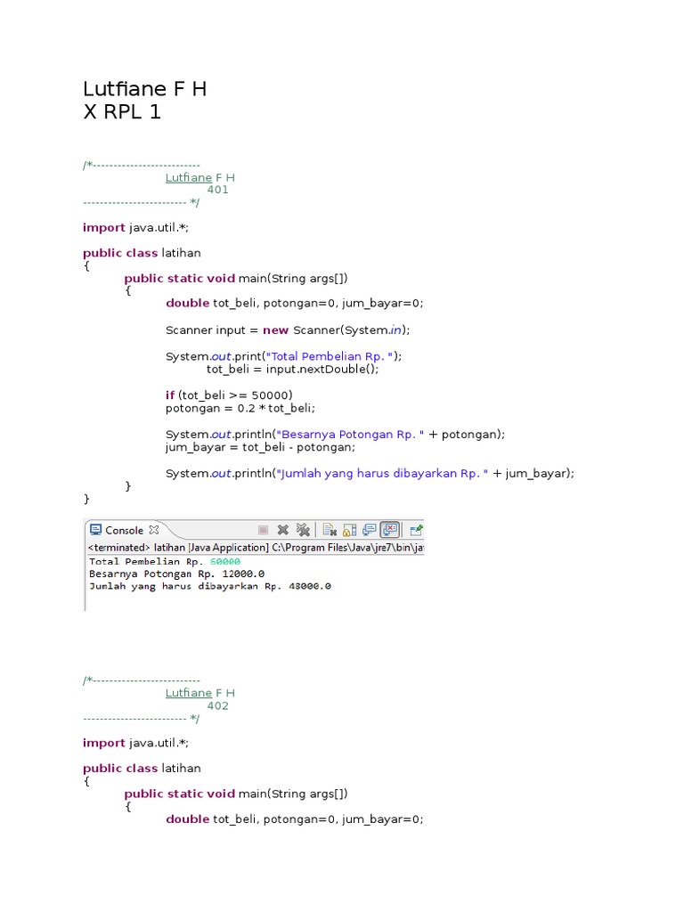 Java Program Discounts and Grades | PDF | Computers