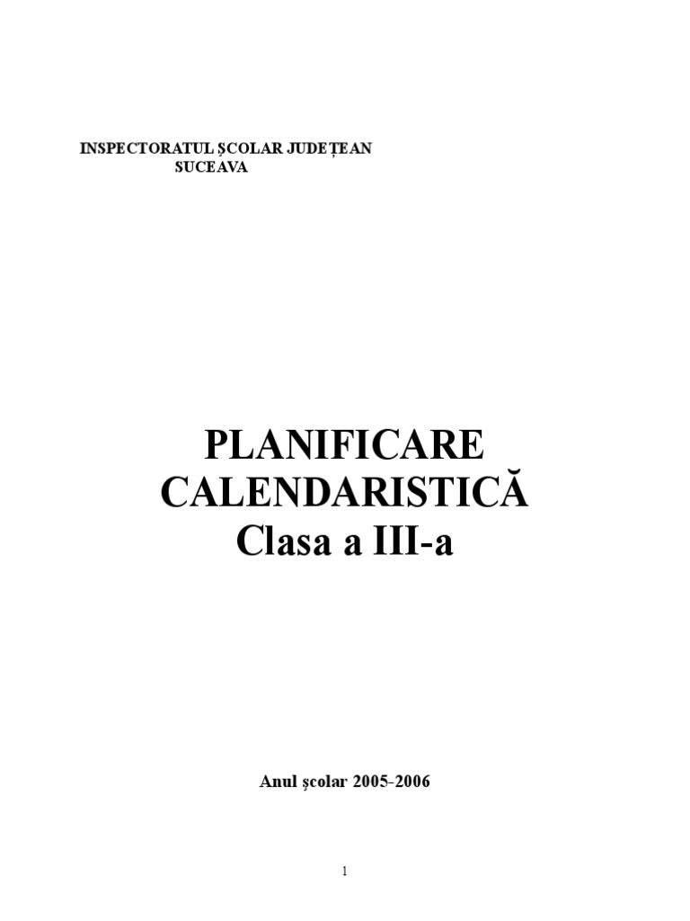 Planificare Finala Clasa Aiiia