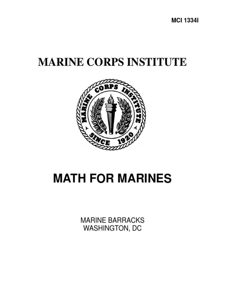 Math for Marines Course Overview | PDF | Fraction (Mathematics ...