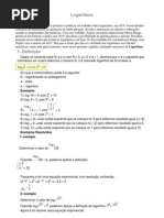 Matemática - Resumos Vestibular - Logaritmos Teoria Gabarito II