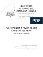 Herencias a favor de los pobres y el alma según el derecho mexicano y comparado