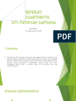 Referat: Osteoarthritis Siti Fathiyah Sapsuha: Pembimbing: Dr. Zakaria Mustari, SP - PD