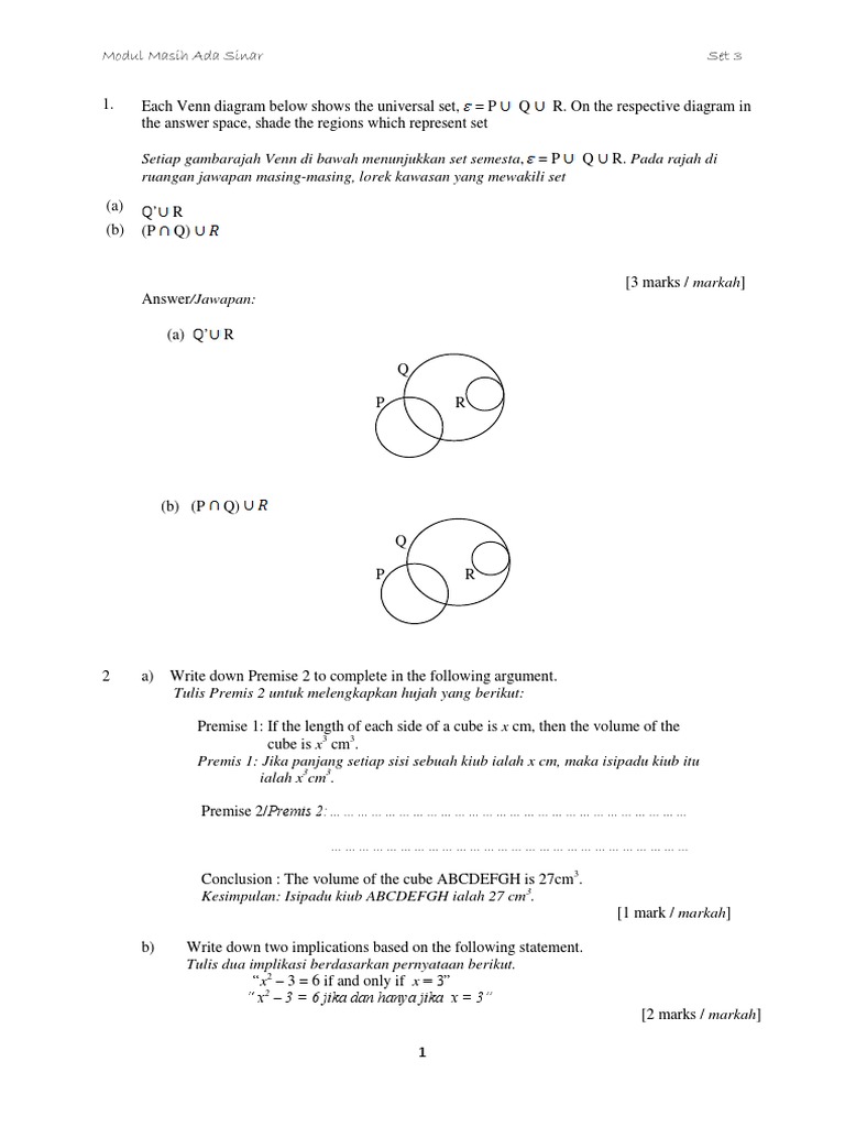 MATEMATIK Set 03 Soalan