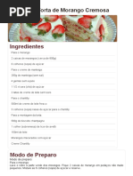 Copie a Receita de Torta de Morango Cremosa - Receitas Supreme