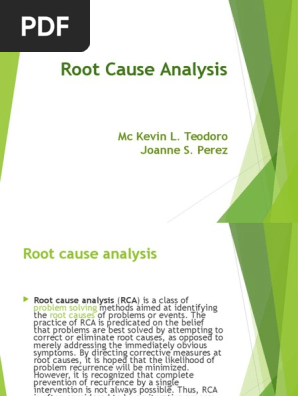 Root Cause Analysis