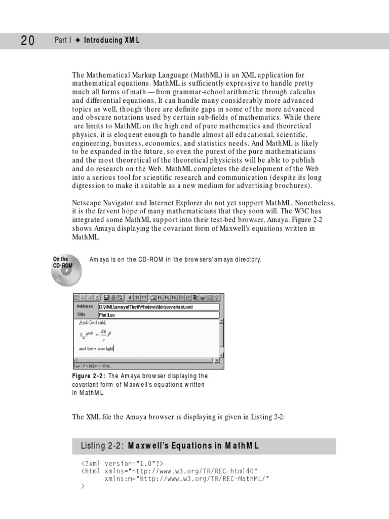Introduction to MathML and XML | PDF | Teaching Methods & Materials ...