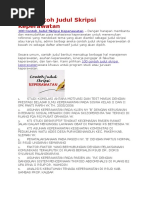 Download 100 Contoh Judul Skripsi Keperawatan by Haslinda Lindha SN297270875 doc pdf